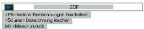 DUAL DPTV 4210 - Bezeichnungen bearbeiten - 1