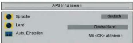 DUAL DPTV 4210 - Starten des Automatischen Programmiersystems (APS) - 1