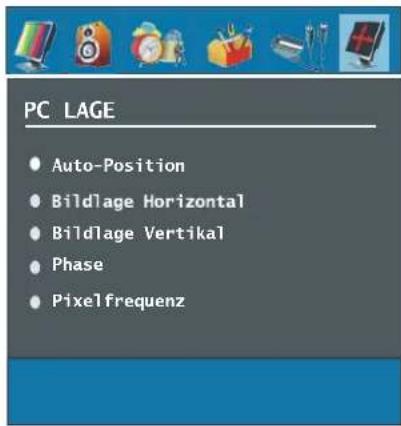 DUAL DPTV 42-5 - Menü PC Bildlage (PC Position) - 1