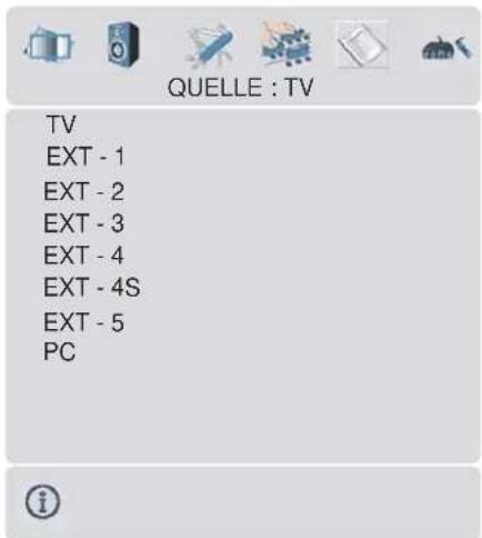 DUAL DPTV 42-2 - Menü Quelle - 1