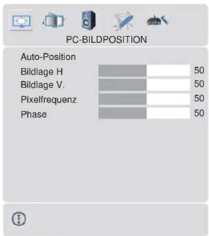 DUAL DPTV 42-2 - PC-Bildpositionsmenü - 1