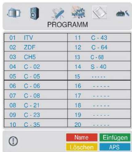 DUAL DPTV 42-2 - Menü Programm - 1