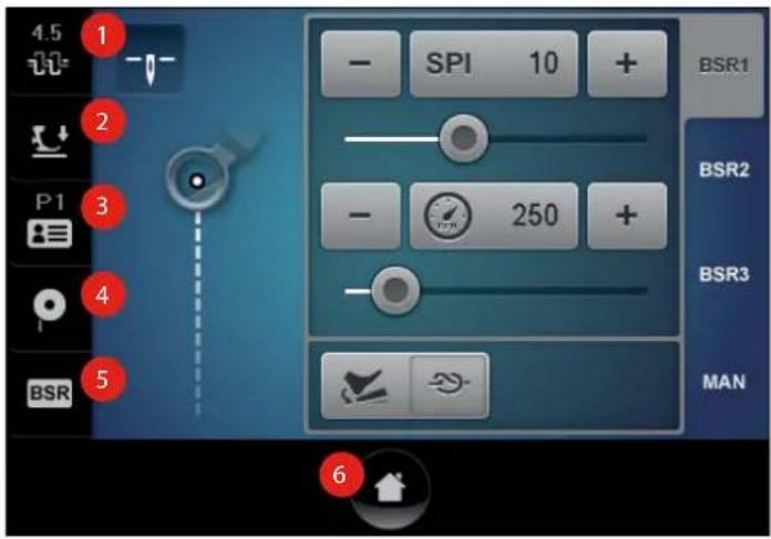 BERNINA Q 24 - Übersicht Nähmenü Q 20 Tisch-Version - 1