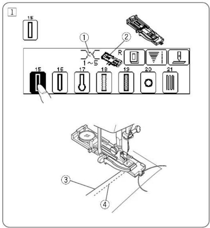 JANOME Harmony 8100 - • To Alter Buttonhole Stitch Width and Density - 4
