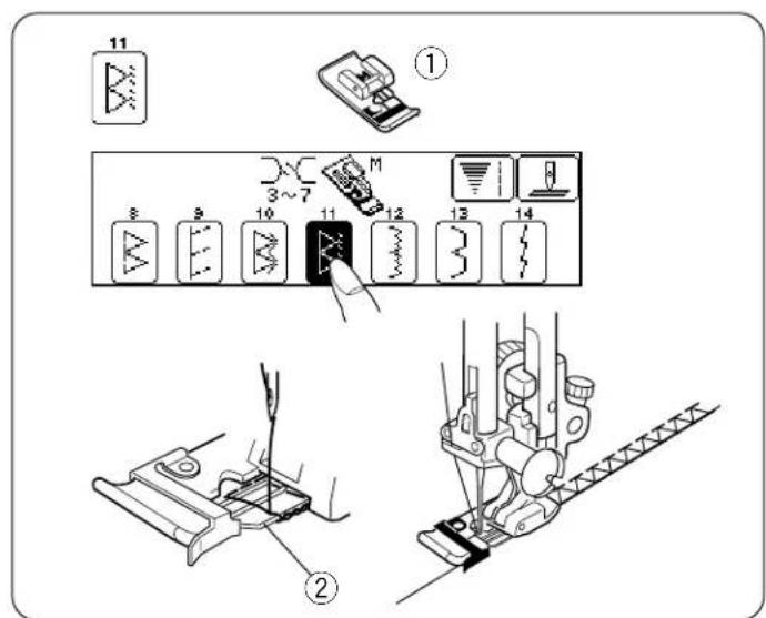 JANOME Harmony 8100 - • Double Overedge Stitch - 2