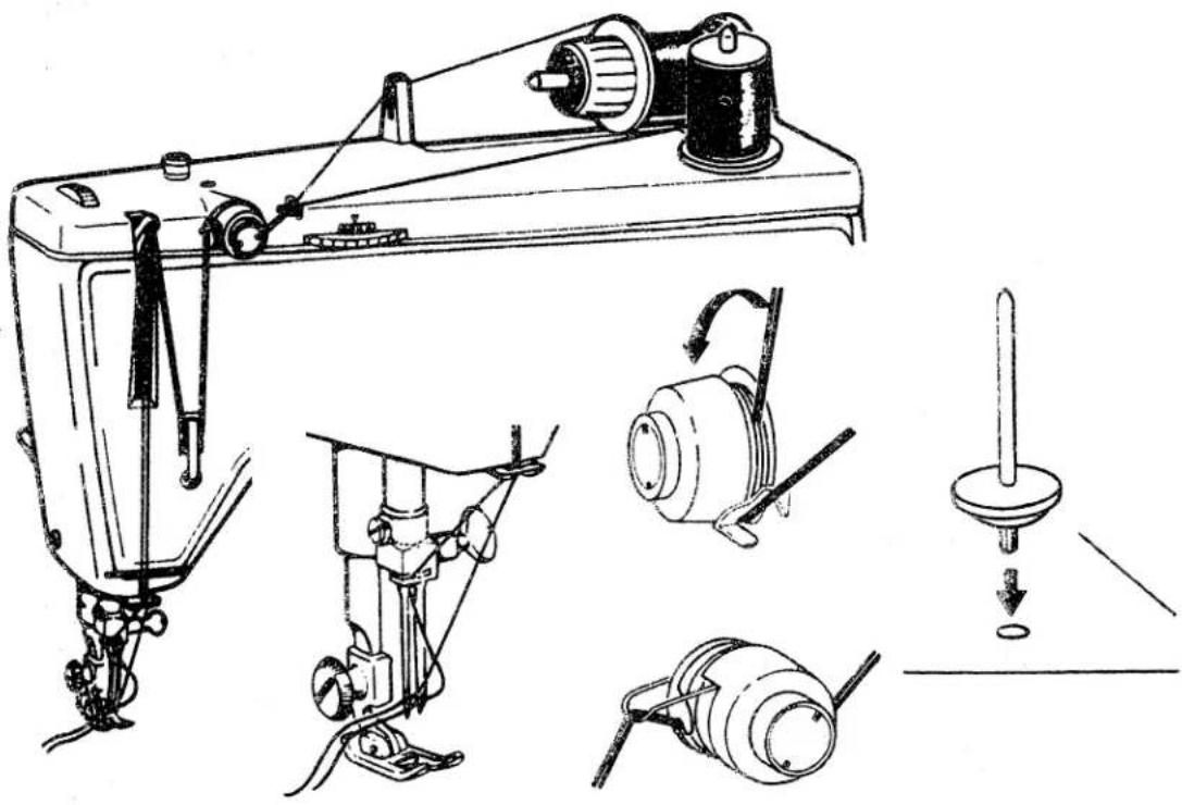 SINGER 1021 - threading for twin-needle stitching - 1
