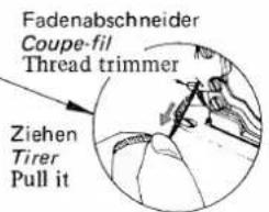 Fadenabschneider Coupe-fil Thread trimmer Ziehen Tirer Pull it