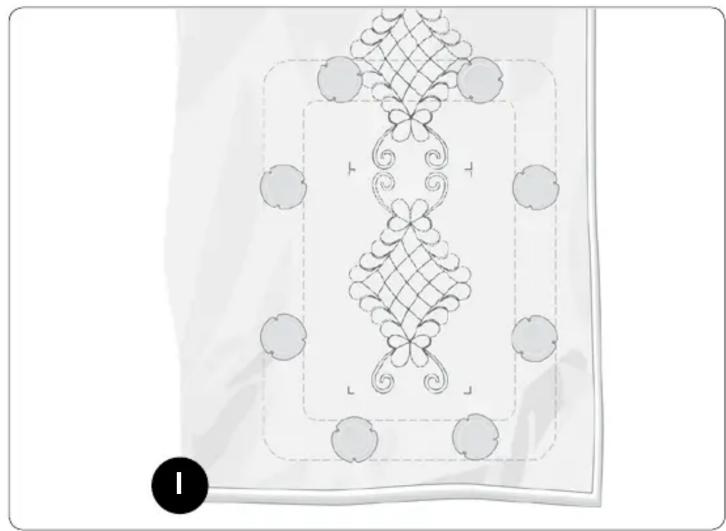 PFAFF Metal Hoop 180x130 - Sticken auf Quilts oder feste Stoffe - 1