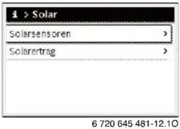 Junkers CW 400 - Menü: Solar - 1