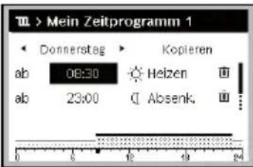 Junkers CW 400 - Zeitprogramm für den Automatikbetrieb anpassen - 8