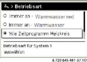 Junkers CW 400 - Zeitprogramm Warmwasser an das Zeitprogramm für Heizung koppeln - 2