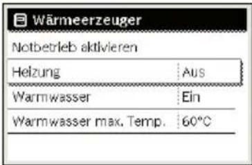 Junkers CW 400 - Heizung/Warmwasser aktivieren/deaktivieren - 1
