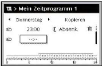 Junkers CW 800 - Zeitprogramm für den Automatikbetrieb anpassen - 10