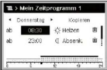 Junkers CW 800 - Zeitprogramm für den Automatikbetrieb anpassen - 8