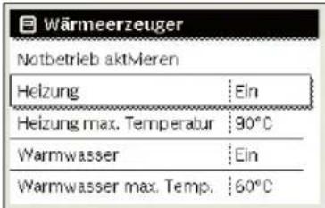 Junkers CR 400 - Heizung/Warmwasser aktivieren/deaktivieren - 2