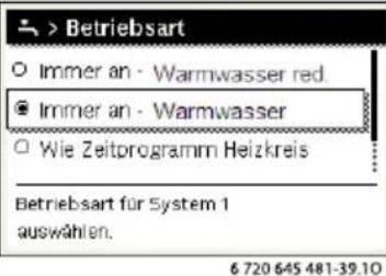 Junkers CR 400 - Zeitprogramm Warmwasser an das Zeitprogramm für Heizung koppeln - 4