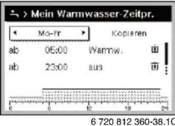 Junkers CR 400 - Zeitprogramm Warmwasser an das Zeitprogramm für Heizung koppeln - 3