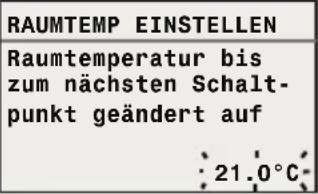BUDERUS RC35 - Raumtemperatur vorübergehend ändern - 1