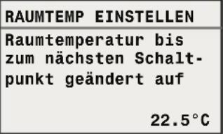 BUDERUS RC35 - Raumtemperatur vorübergehend ändern - 2