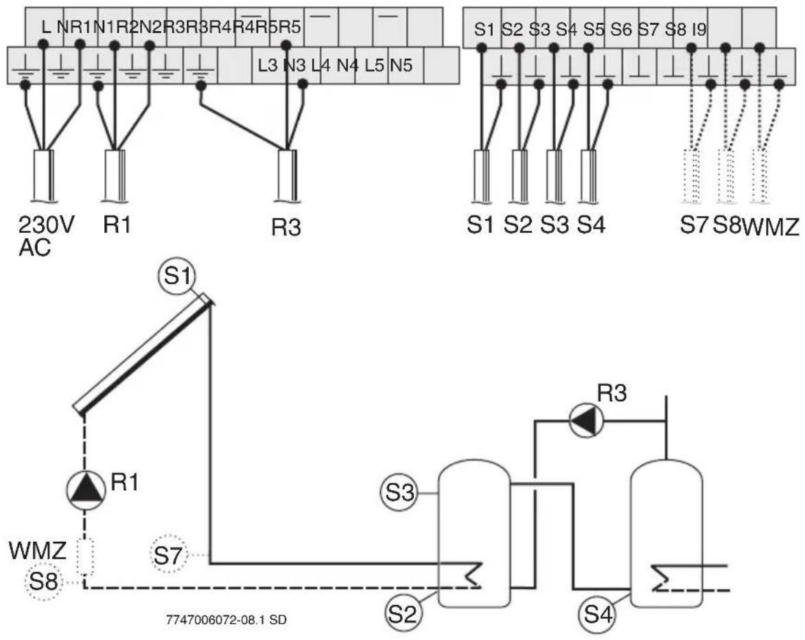 BUDERUS Logamatic SC40 - Hydraulik T5 - Solare Warmwassererwärmung mit Umschichtung Vorwärmstufe - 1