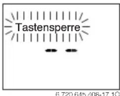 BUDERUS Logamatic RC200 - Tastensperre ein-/ausschalten - 1