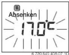 BUDERUS Logamatic RC200 - Gewünschte Raumtemperatur für die Betriebsart Heizen oder Absenken ändern - 2