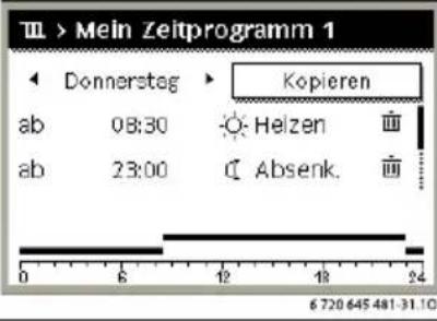 BUDERUS Logamatic RC300 EMS plus - III > Zeitprogramm aktivieren - 8