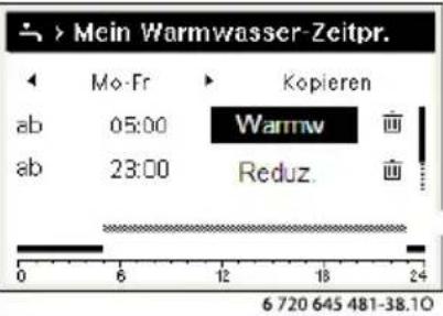 BUDERUS Logamatic RC300 EMS plus - Zeitprogramm Warmwasser an das Zeitprogramm für Heizung koppeln - 3