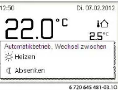 BUDERUS Logamatic RC300 EMS plus - Betriebsart einstellen - 1