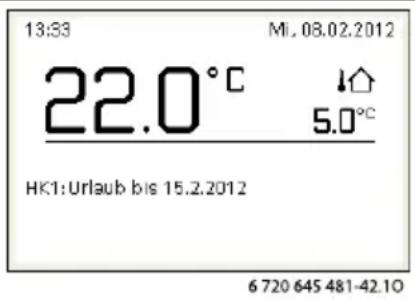 BUDERUS Logamatic RC300 EMS plus - Urlaubsprogramm einstellen - 1