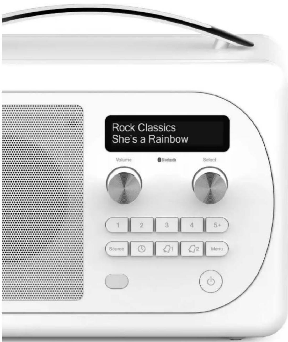 Rock Classics She's a Rainbow Volume Bluetooth Select 1 2 3 4 5+ Source 1 2 Menu