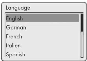 Language English German French Italien Spanish