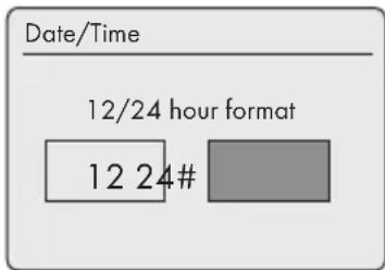Date/Time 12/24 hour format 12 24#