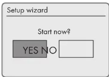 Setup wizard Start now? YES NO