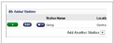 My Added Stations Station Name Locatic Edit Gong Germa Add Another Station
