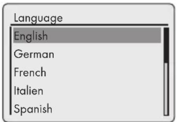 Language English German French Italien Spanish