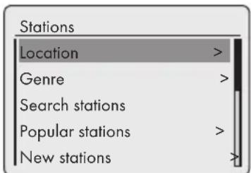 Stations Location > Genre > Search stations Popular stations > New stations >