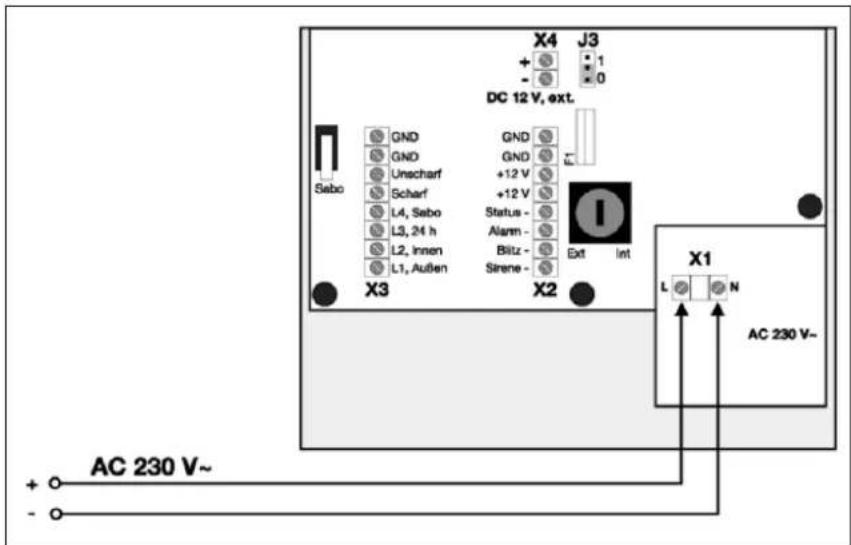 JUNG DAS 4000 - Anschluss an AC 230 V\~ - 1