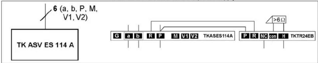 JUNG TKASVAL114WW - Connecting diagram Possible connection for a door release relay - 1