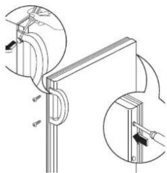 AEG Santo 1673-4TK - Rehingeing the door - 11