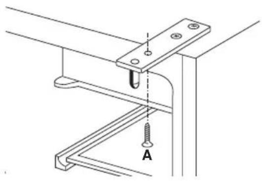 AEG Santo 1650-6TK - Befestigung an durchgehender Arbeitsplatte - 1