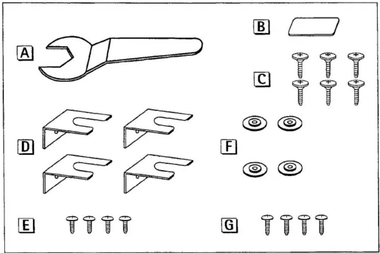 AEG Santo 1544-4 iU - Installation parts supplied - 1