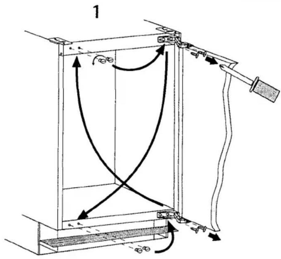 AEG Santo 1444-4 iU - Rehingeing the door (where necessary) - 1