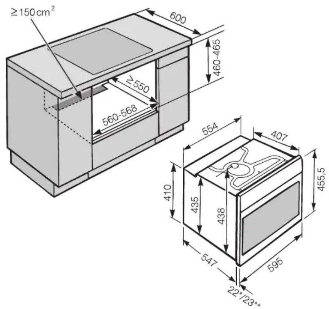 MIELE H6600BP - Einbau in einen Unterschrank - 1