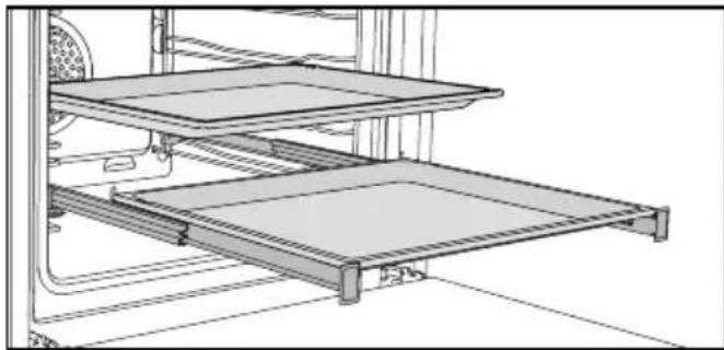 MIELE H2260B - Backblech, Universalblech und Rost mit Ausziehschutz - 5