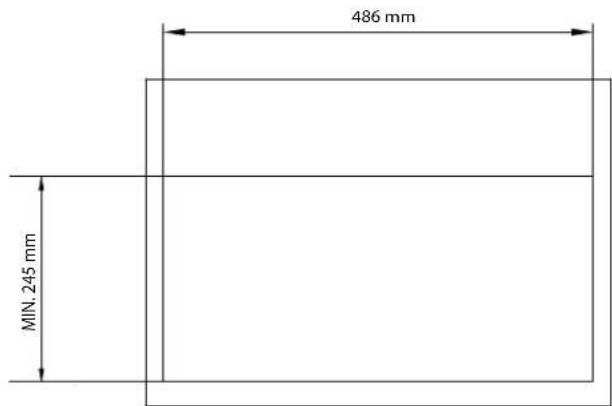 486 mm MIN. 245 mm