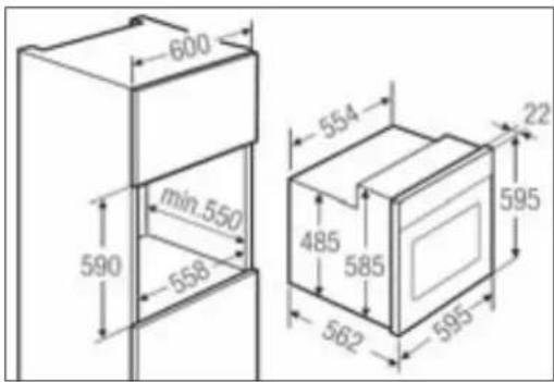 Küppersbusch EEB 6850.0 - Abmessungen für den Einbau - 1