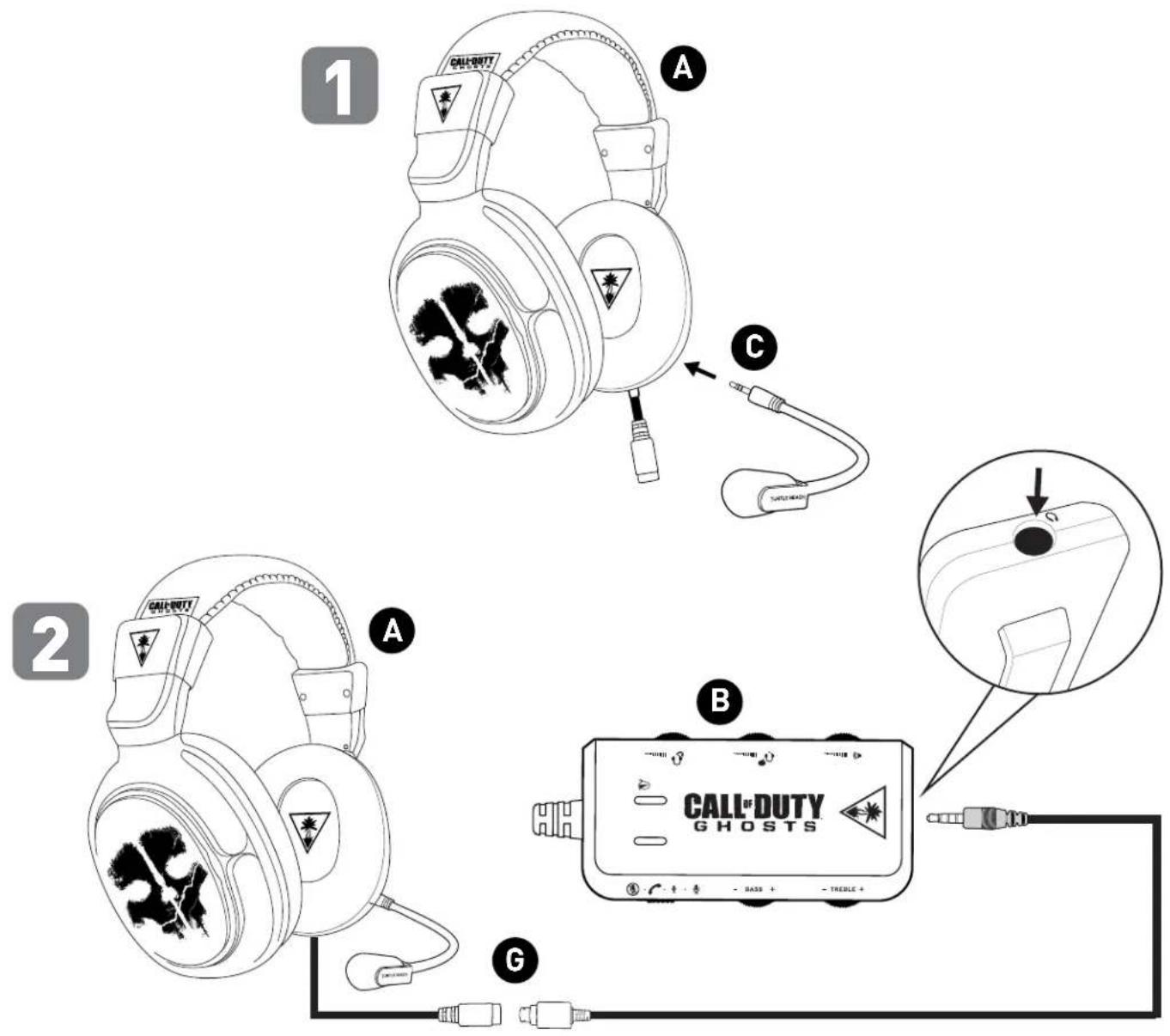 TURTLE BEACH Call of Duty Ghosts Spectre - Basic Hardware Setup - 1