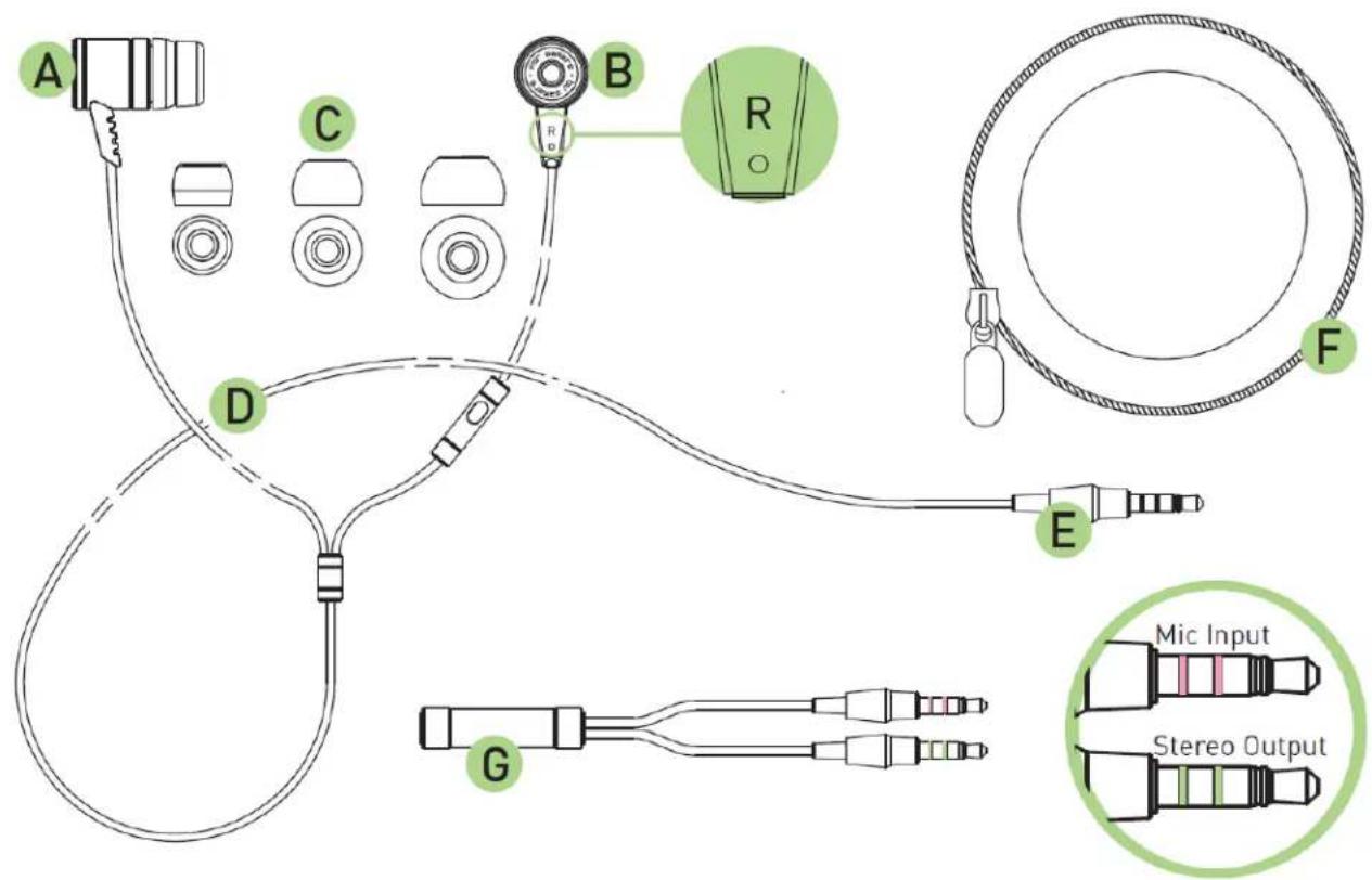 A B C D E F G Mic Input Stereo Output