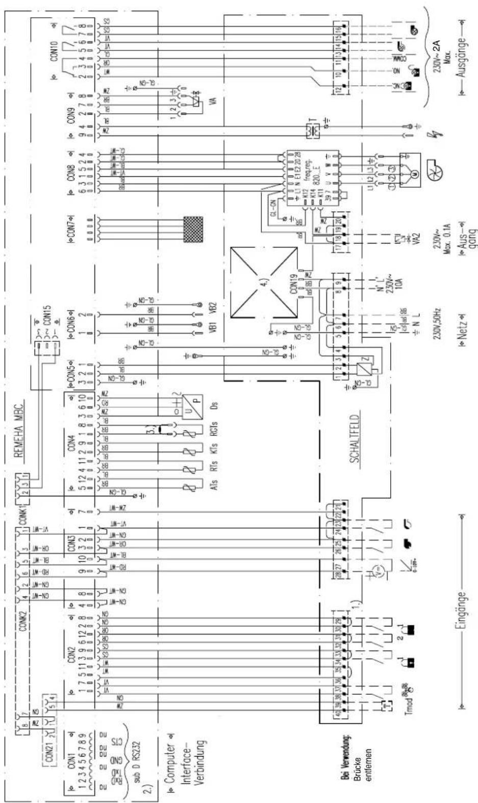 Remeha Gas 6000 - Elektrischer Schaltplan pro Kesselmodul - 1